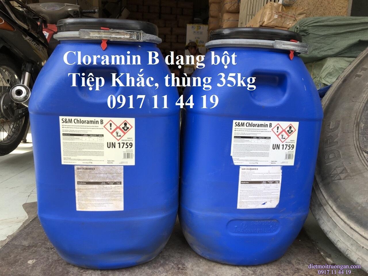 Cloramin B thùng nhựa 35kg  Tiệp Khắc