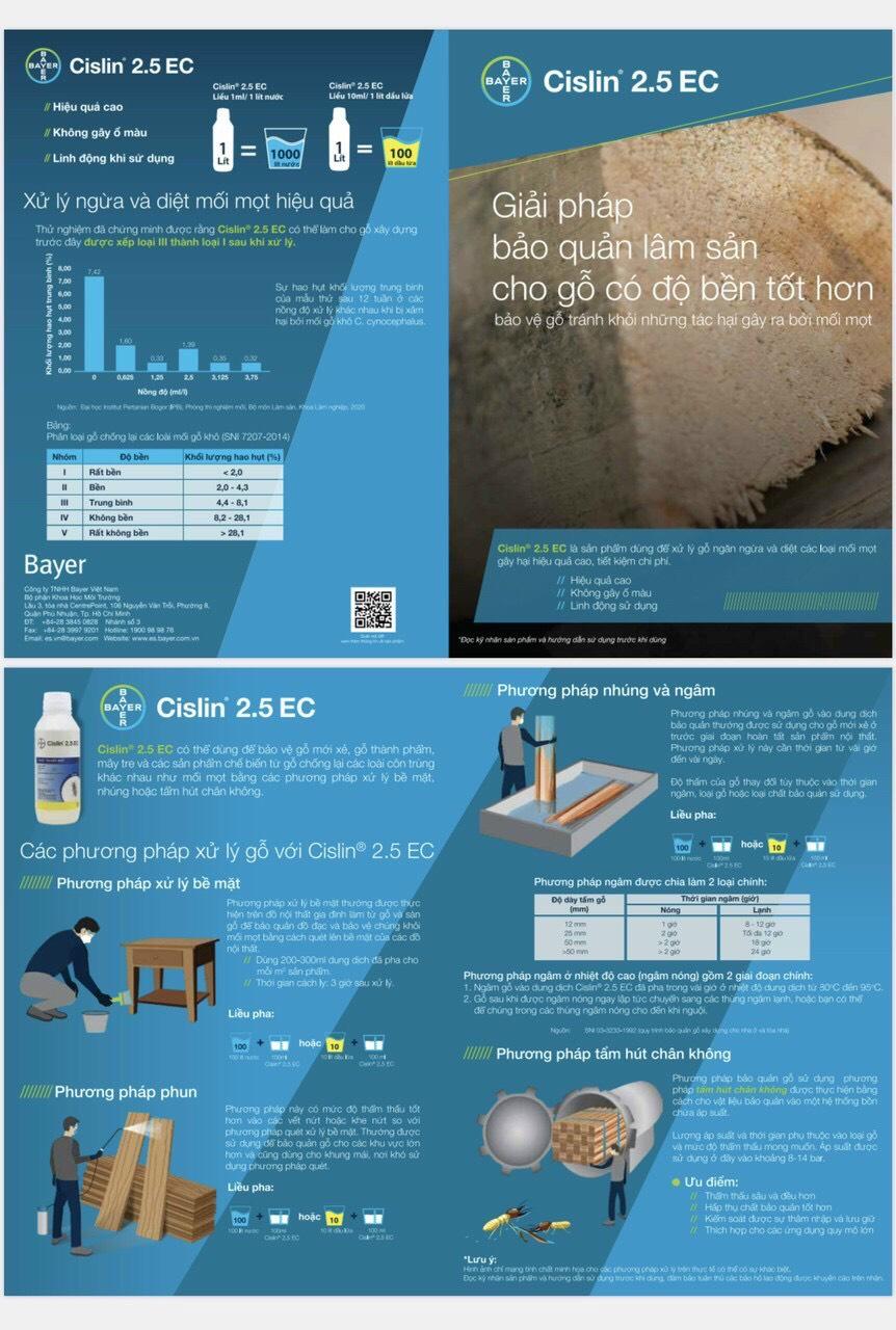 CISLIN 2.5EC chống mối, mọt gỗ