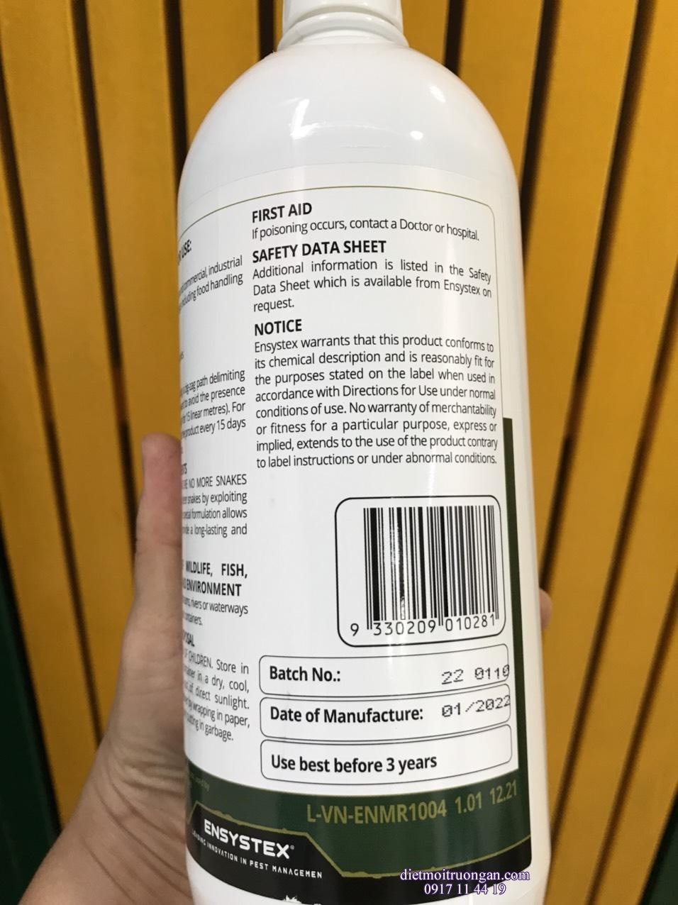 ECOTHOR TINH DẦU  XUA ĐUỔI RẮN  ENSYSTEX ÚC