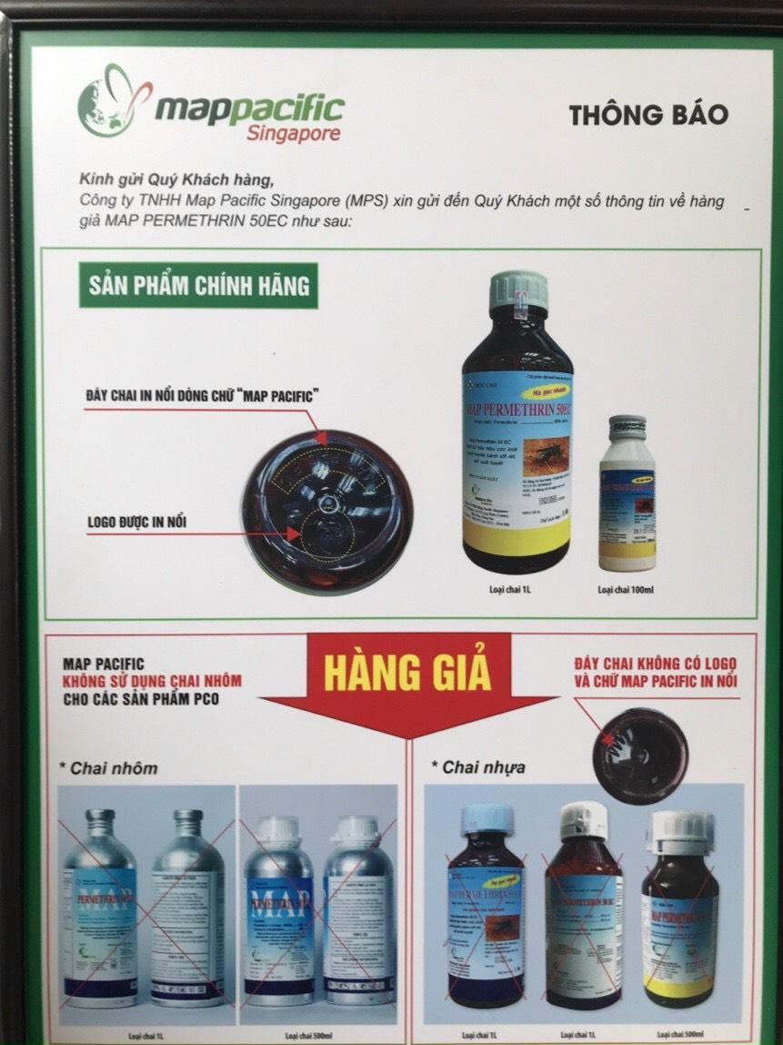 Thuốc diệt muỗi và côn trùng Map  Permethrin 50EC 1000ml