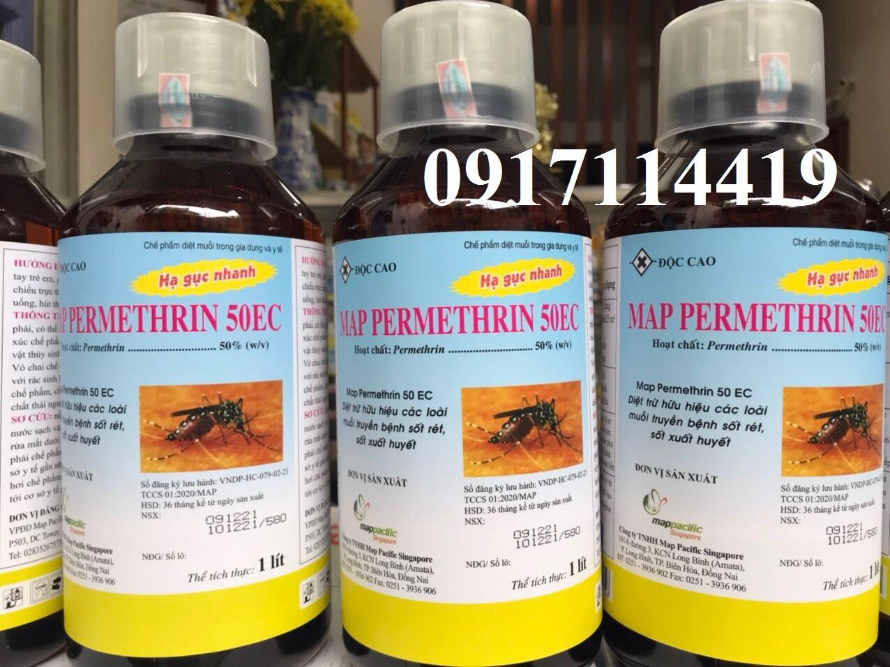 Thuốc diệt muỗi và côn trùng Map  Permethrin 50EC 1000ml