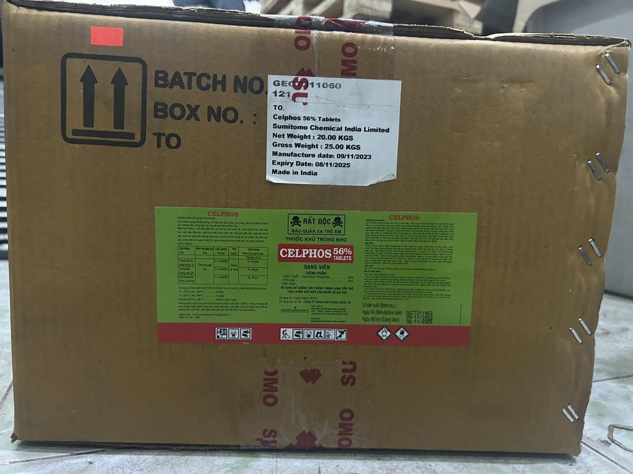 CELPHOS  THUỐC XÔNG HƠI KHỬ TRÙNG NÔNG SẢN