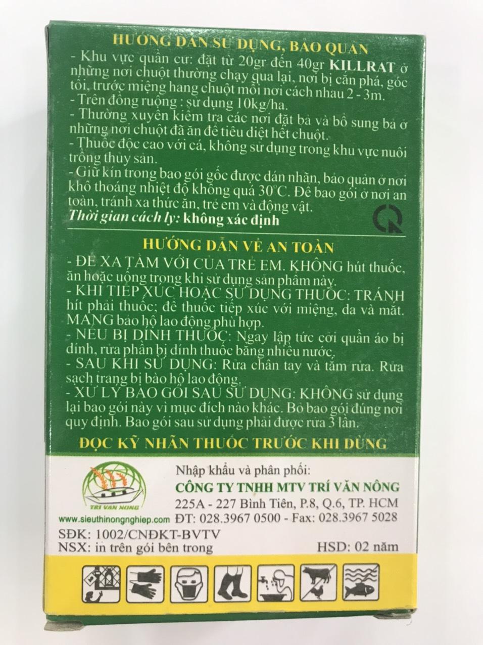 Combo 10 hộp Killrat, giá 350.000 đ/hộp 2 gói ( 80gam/ hộp )