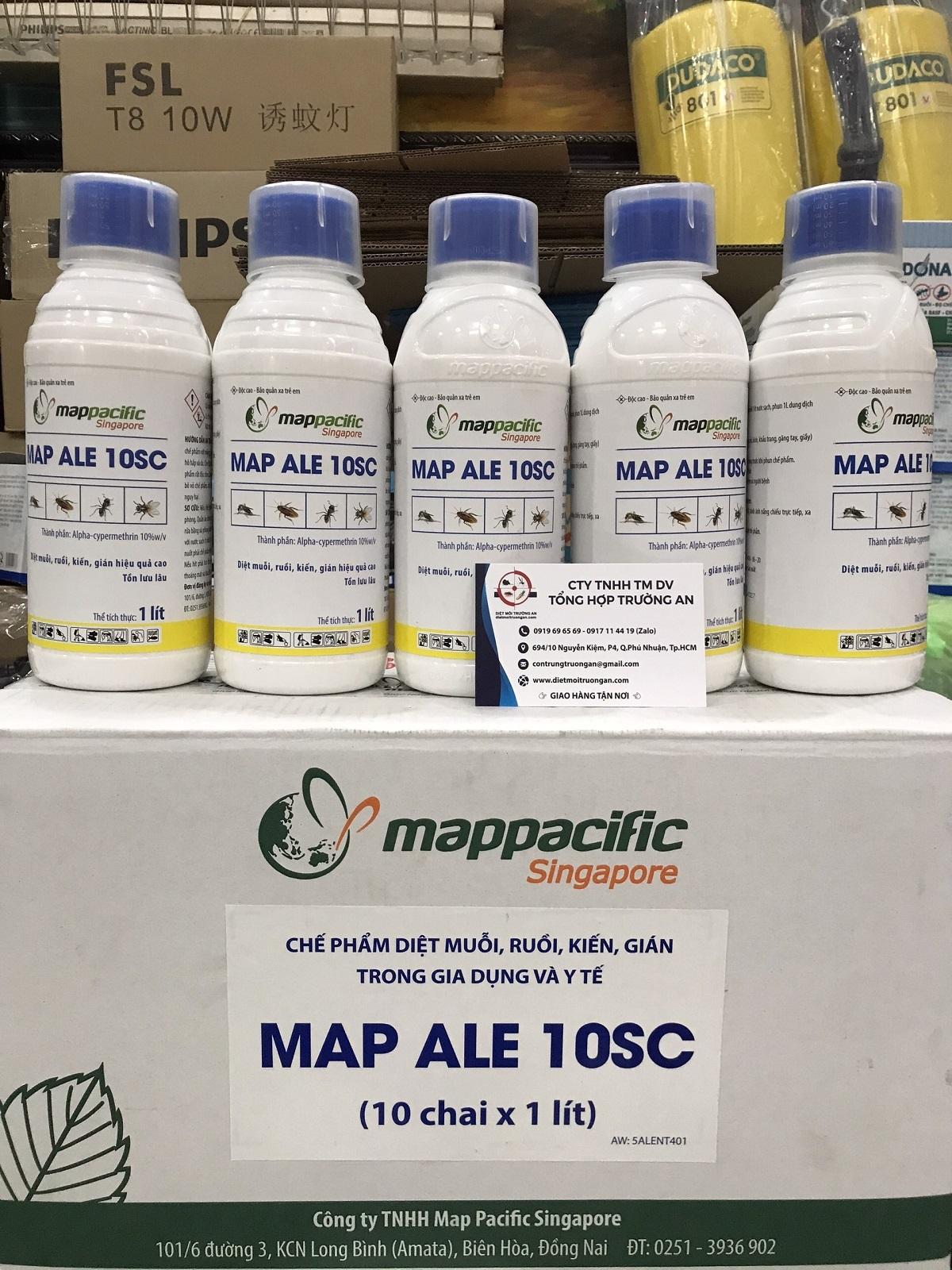 Map Ale 10sc chai 1 lit ( 1.000ml ) thuốc diệt muỗi, ruồi, gián, kiến- sản phẩm của Map Pacific Singapore