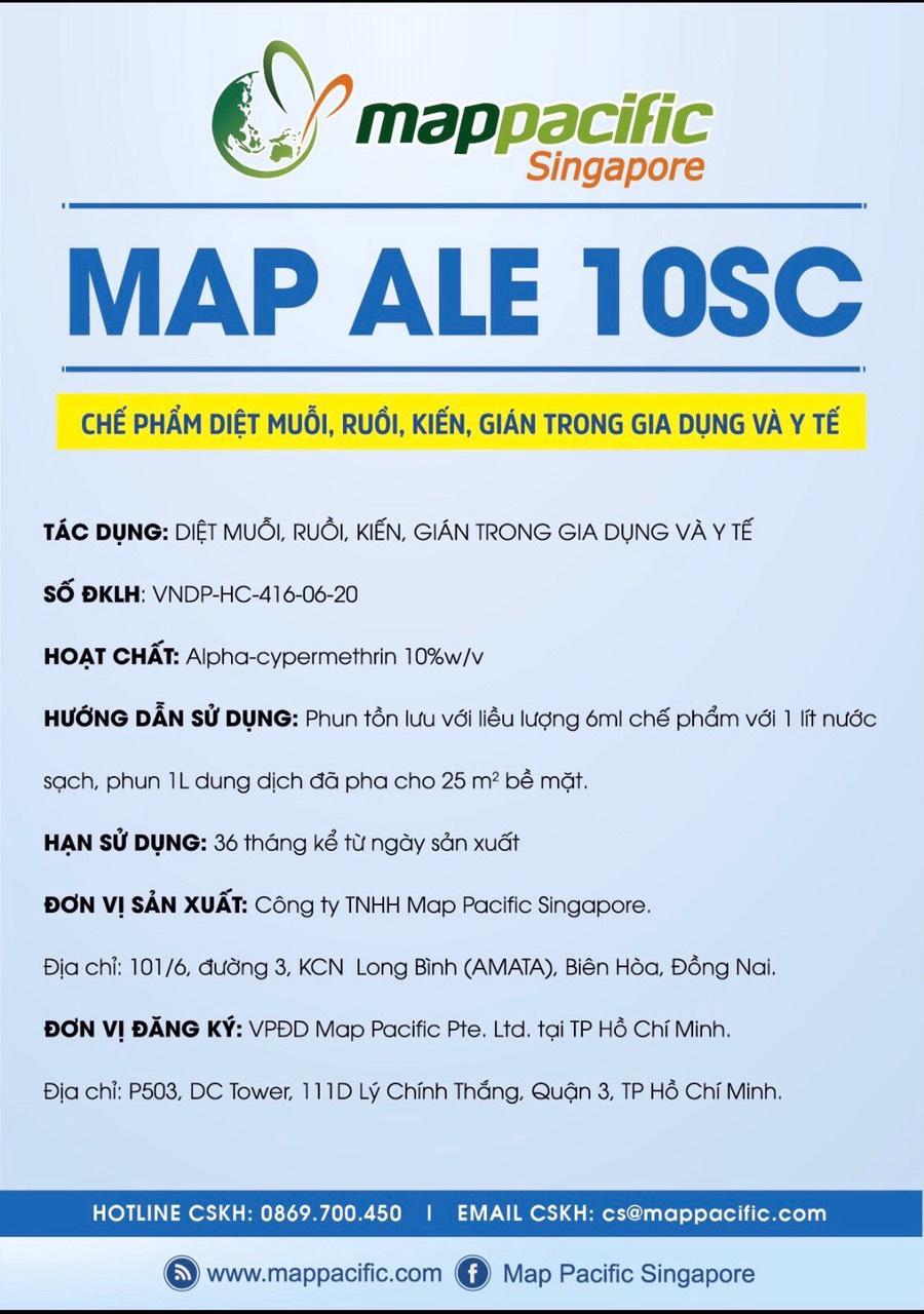 Map Ale 10sc chai 1 lit ( 1.000ml ) thuốc diệt muỗi, ruồi, gián, kiến- sản phẩm của Map Pacific Singapore