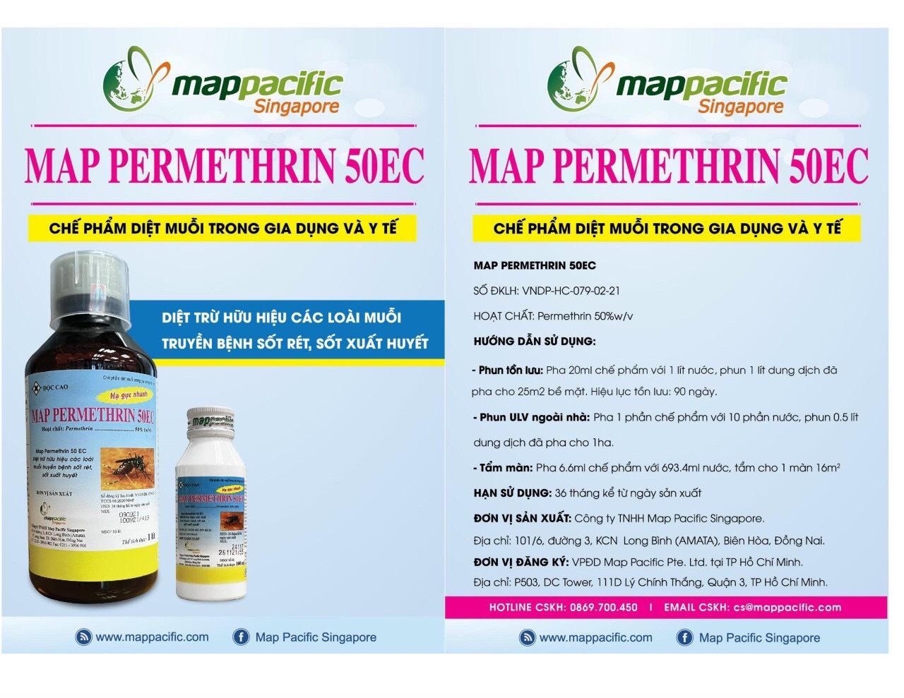 MAP PERMETHRIN 50EC thuốc diệt ruồi, muỗi, gián,kiến