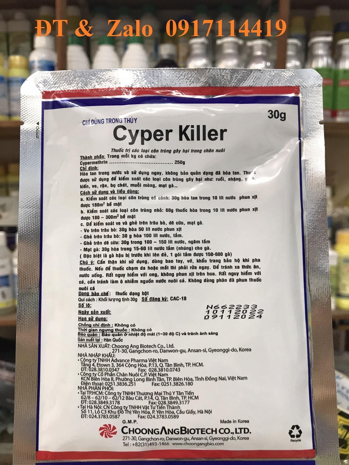 Thuốc diệt mạt gà, thuốc diệt mạt nhà yến- Cyper Killer