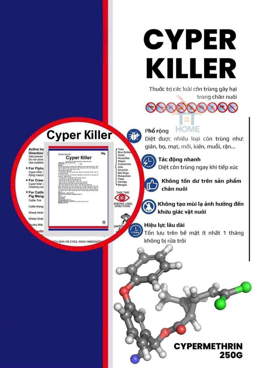 Thuốc diệt mạt gà, thuốc diệt mạt nhà yến- Cyper Killer