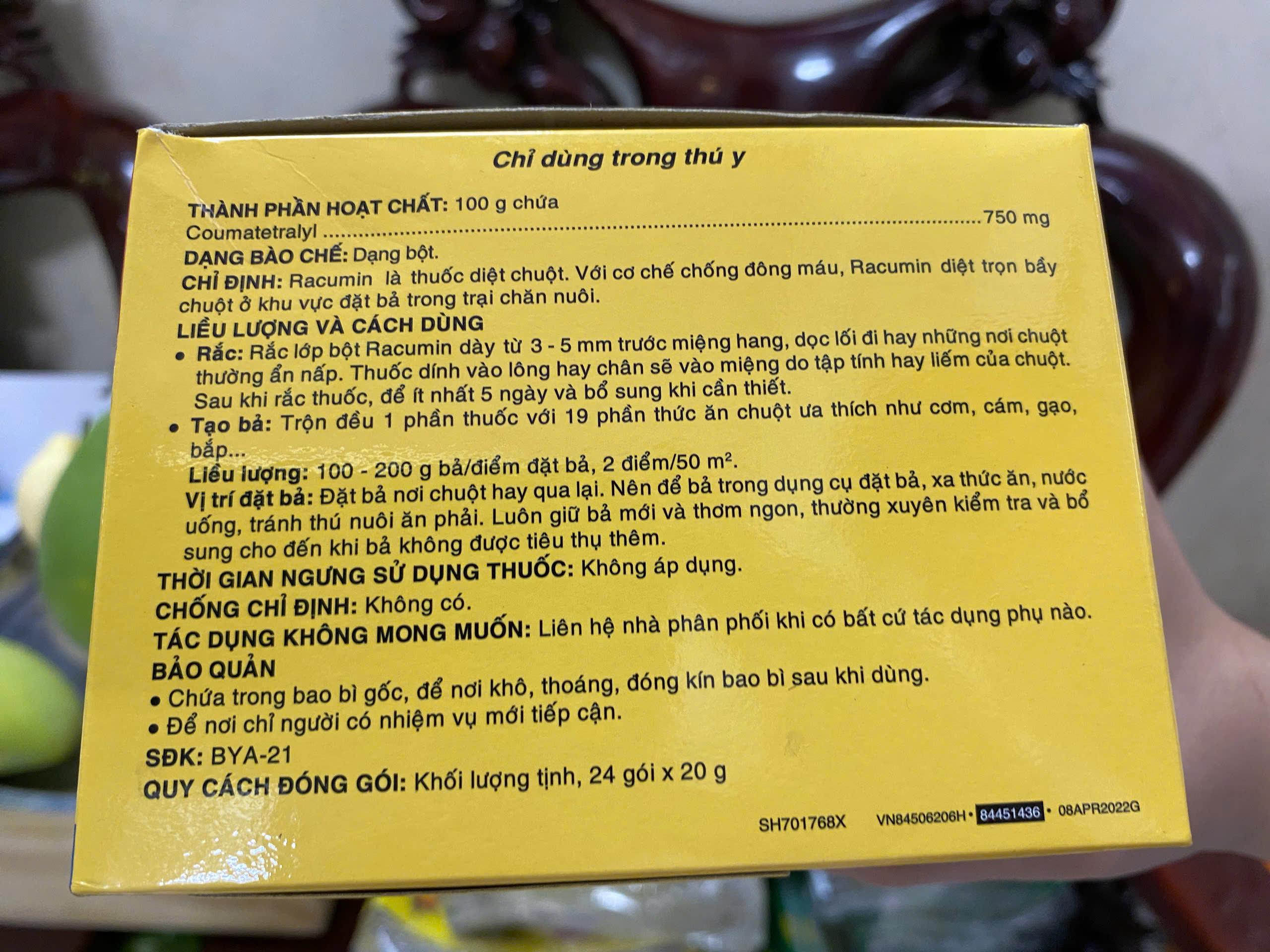Thuốc diệt chuột Racumin dạng bột