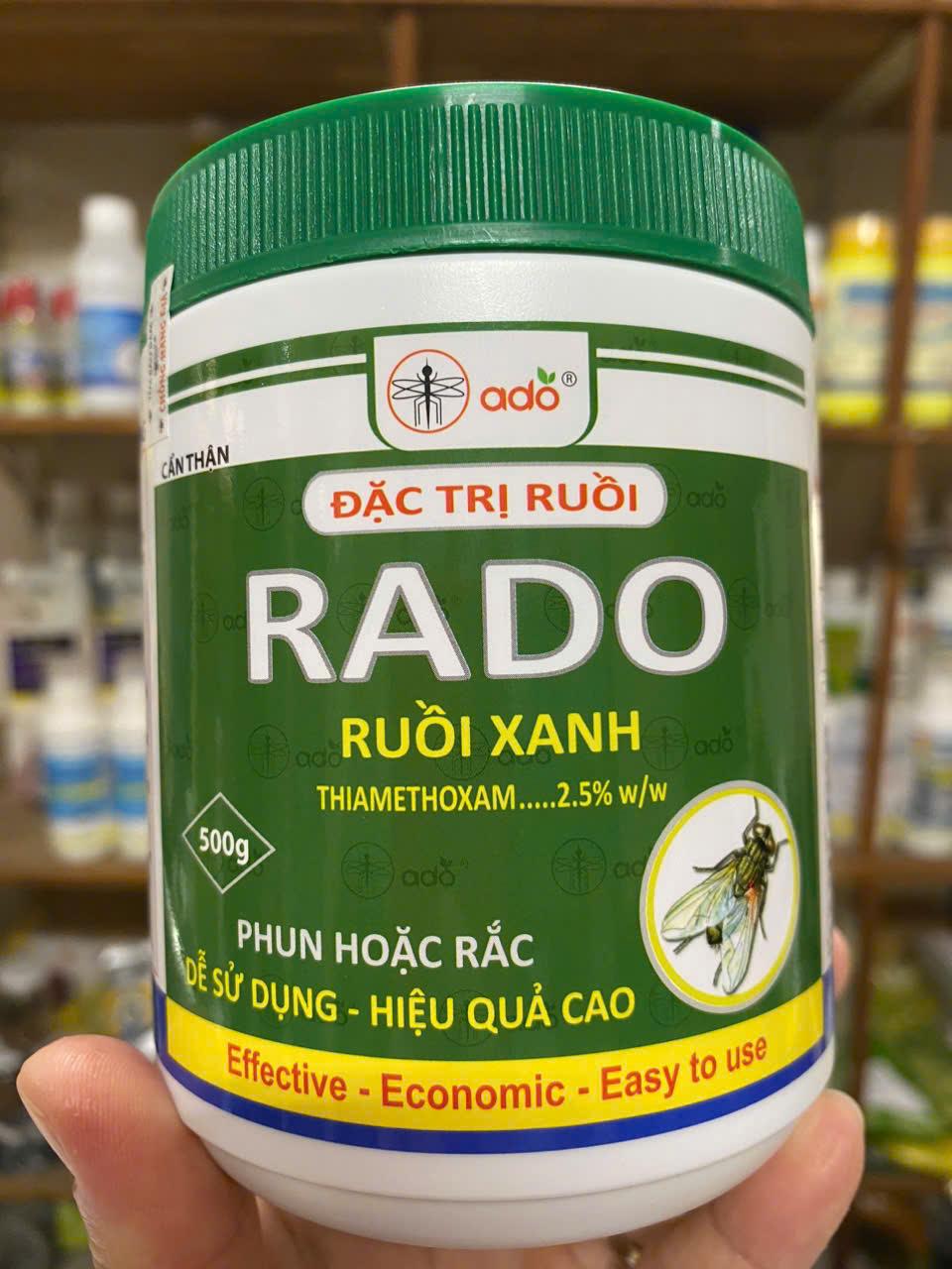 Thuốc diệt Ruồi Rado hũ 500gam- diệt ruồi xanh, ruồi nhà