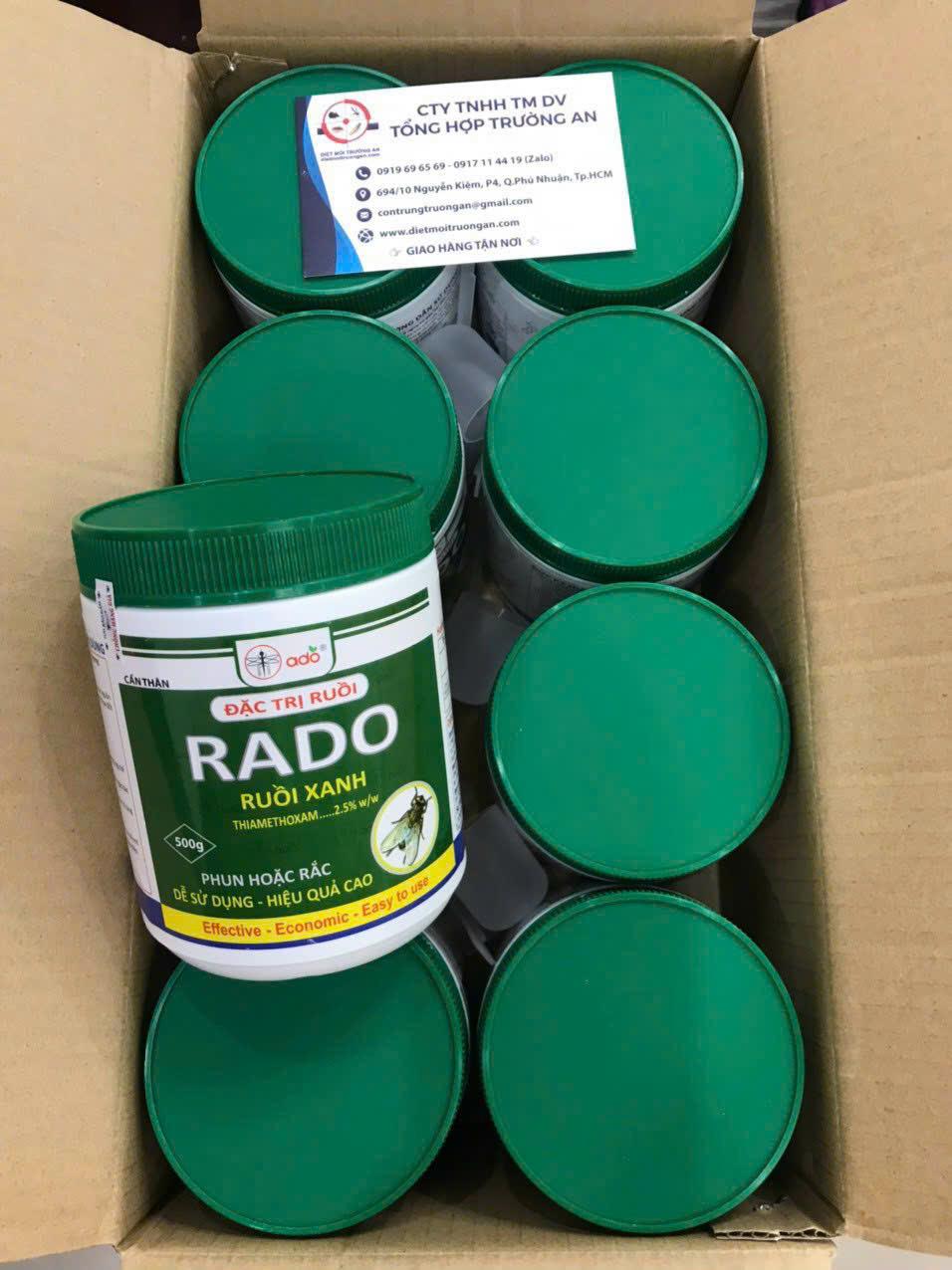 Thuốc diệt Ruồi Rado hũ 500gam- diệt ruồi xanh, ruồi nhà