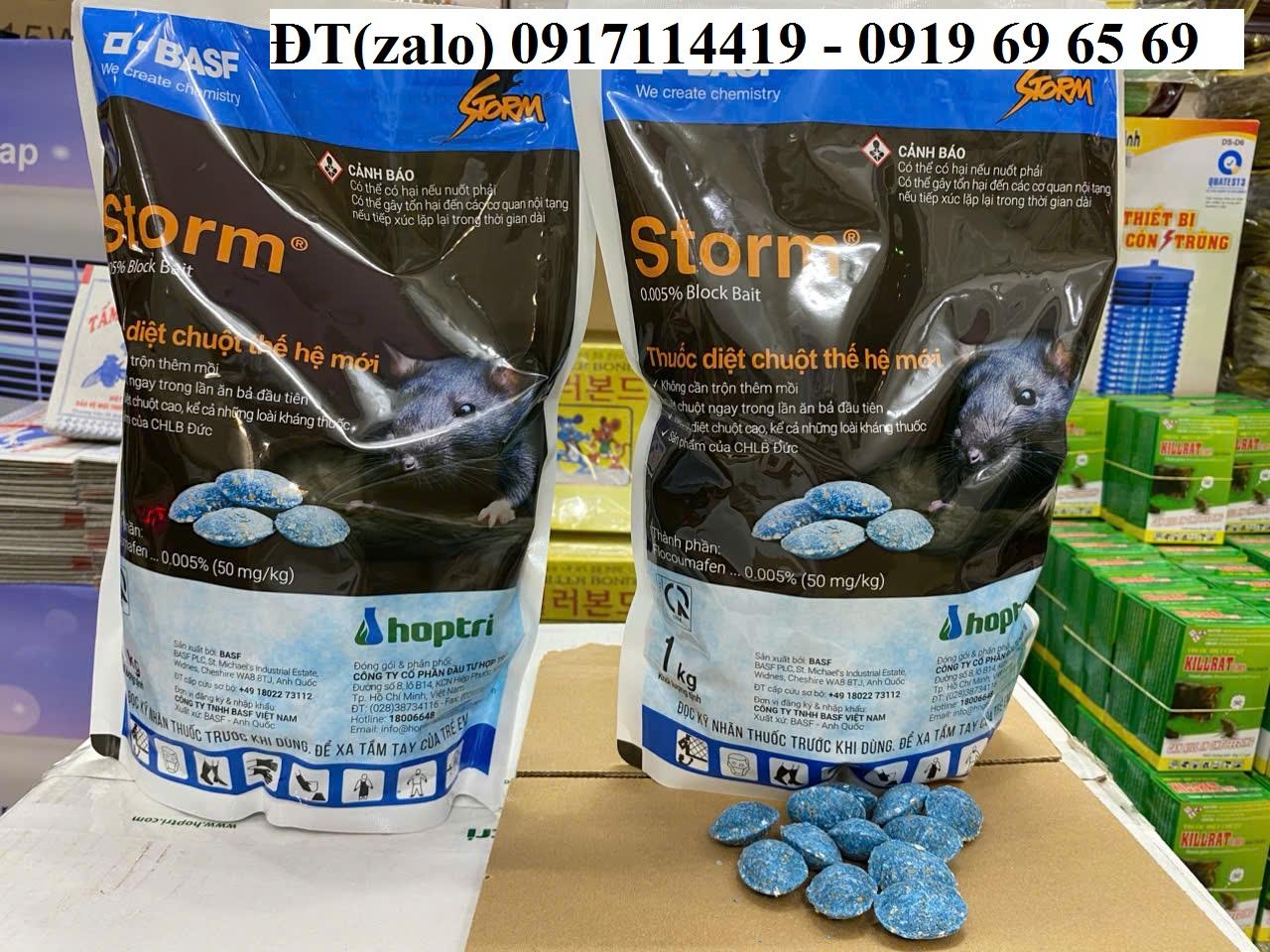 Thuốc diệt chuột Storm Shopee túi 1 kg và túi 20 viên