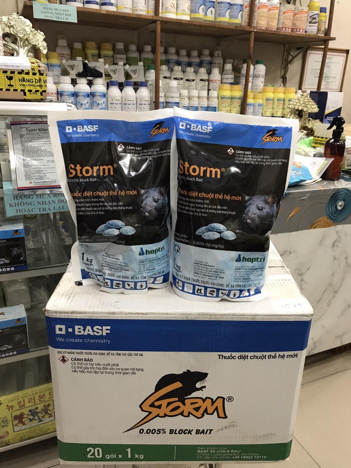 Thuốc diệt chuột Storm Shopee túi 1 kg và túi 20 viên